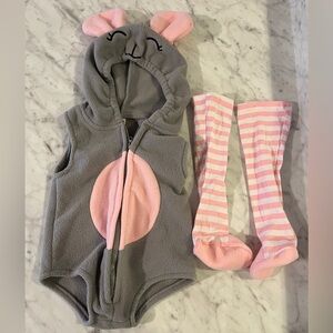 Gray and pink infant mouse costume. Like new condition. Fits 6-12 months
